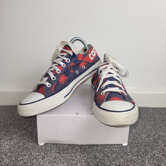 Converse Other - Converse Chuck Taylor All Star Low Palm Tree Blue / Red Unisex Trainer UK Size 7